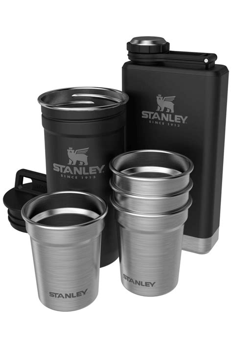 STANLEY, Flask Set, Stan adv Gift Box ShotT Gl St, Matte Black 